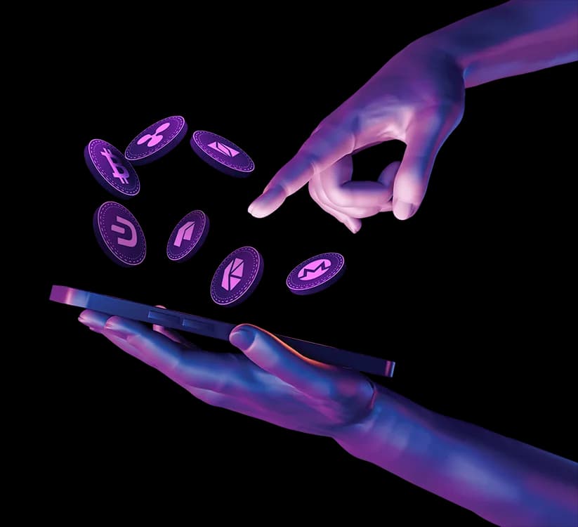 Hand with coins